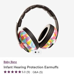 BaBy BanZ Blue and White Infant Earmuffs